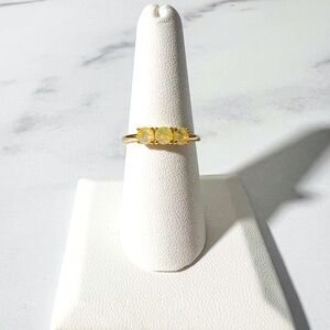 0.43ctw Round Ethiopian Opal 18k Yellow Gold Over Sterling Silver 3-Ston…